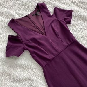 BCBGmaxazria Plum Fitted Dress | Size XS